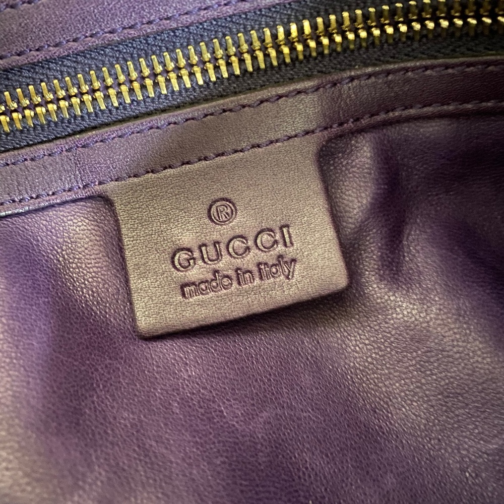 Authentic Gucci Jackie Purple Python & Suede Hobo - image 7